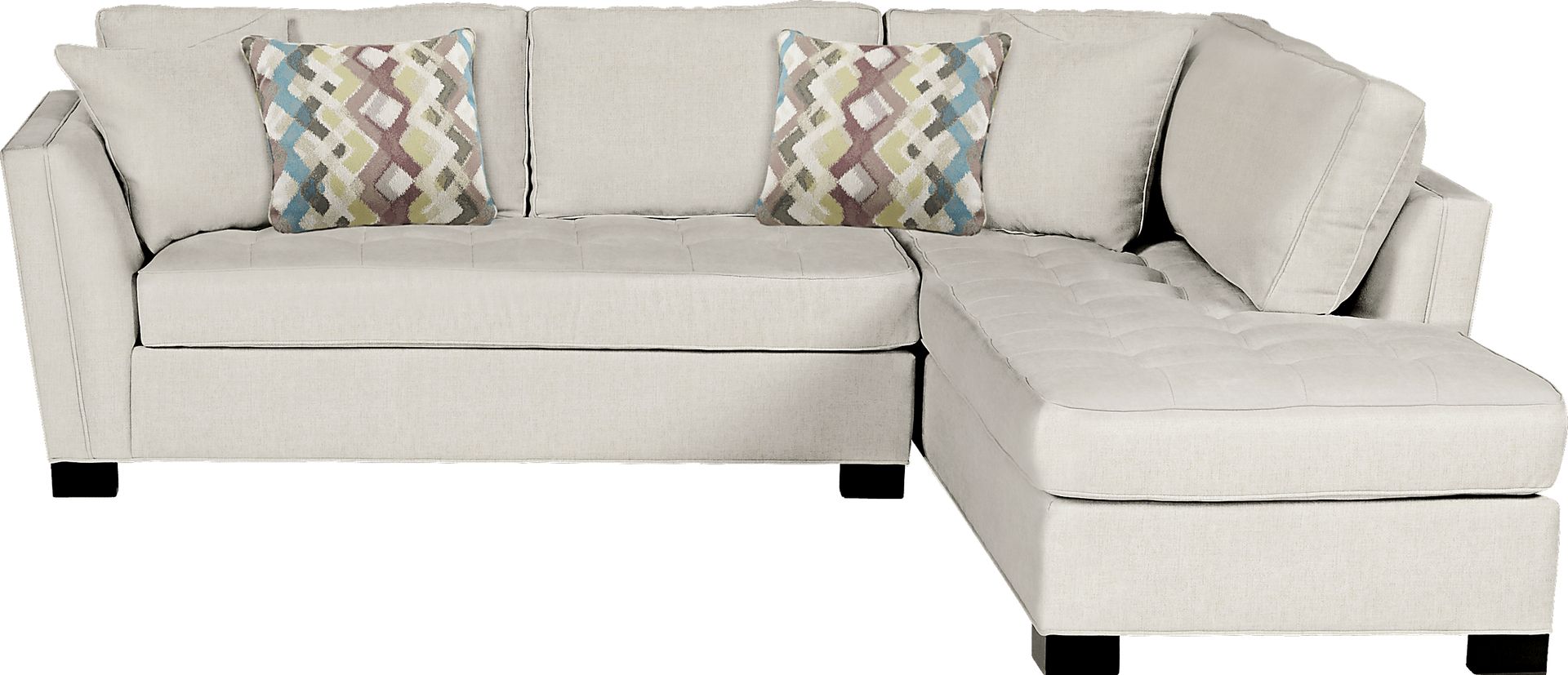 Cindy Crawford Home Calvin Heights Sand Textured 2 Pc Sectional - Image 1