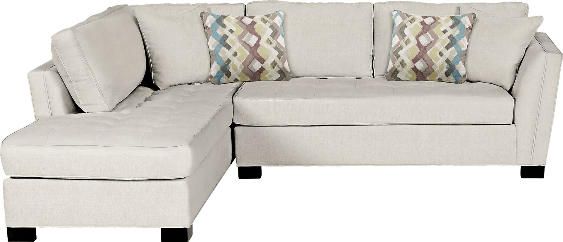 Cindy Crawford Home Calvin Heights Sand Textured 2 Pc Sectional - Image 1