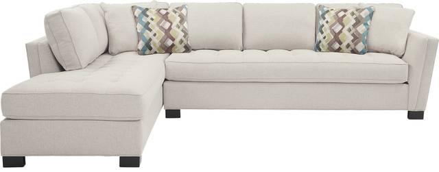 Cindy Crawford Home Calvin Heights Sand Textured 2 Pc XL Sectional - Thumbnail - Image 1