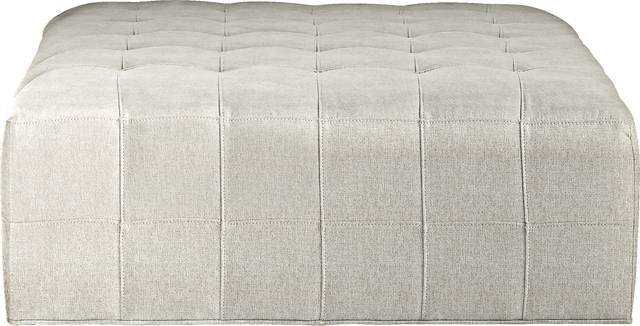Cindy Crawford Home Calvin Heights Sand Textured Cocktail Ottoman - Thumbnail - Image 1