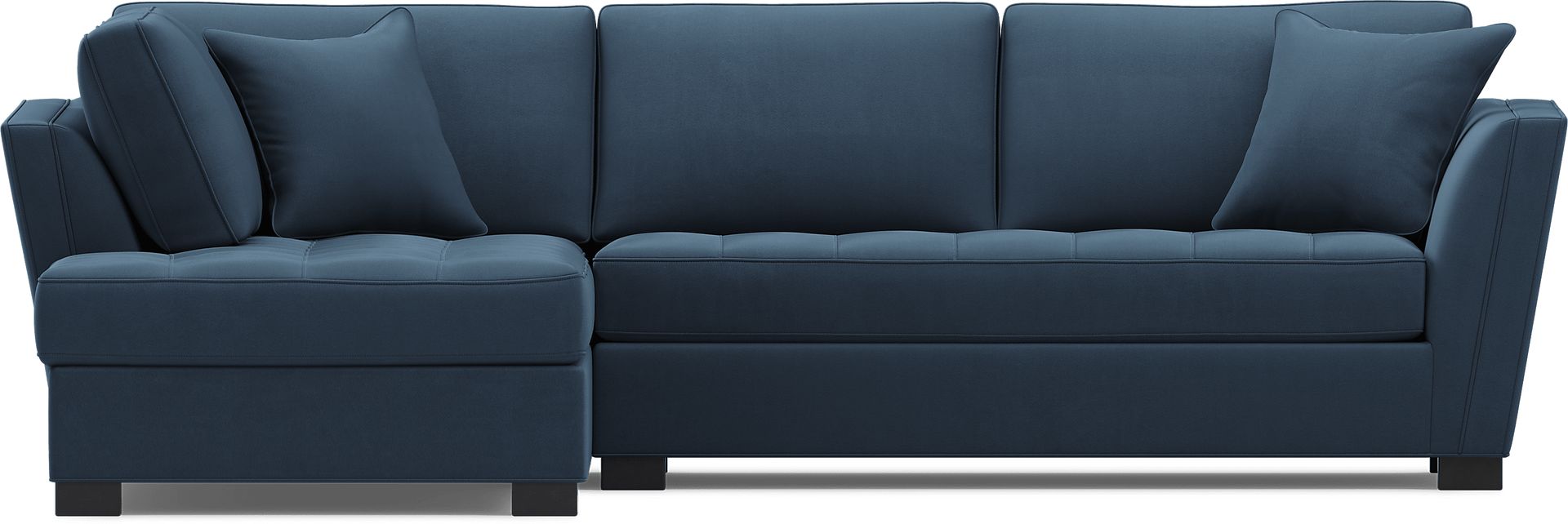 Calvin Heights Sapphire Microfiber 2 Pc Sectional - Image 3