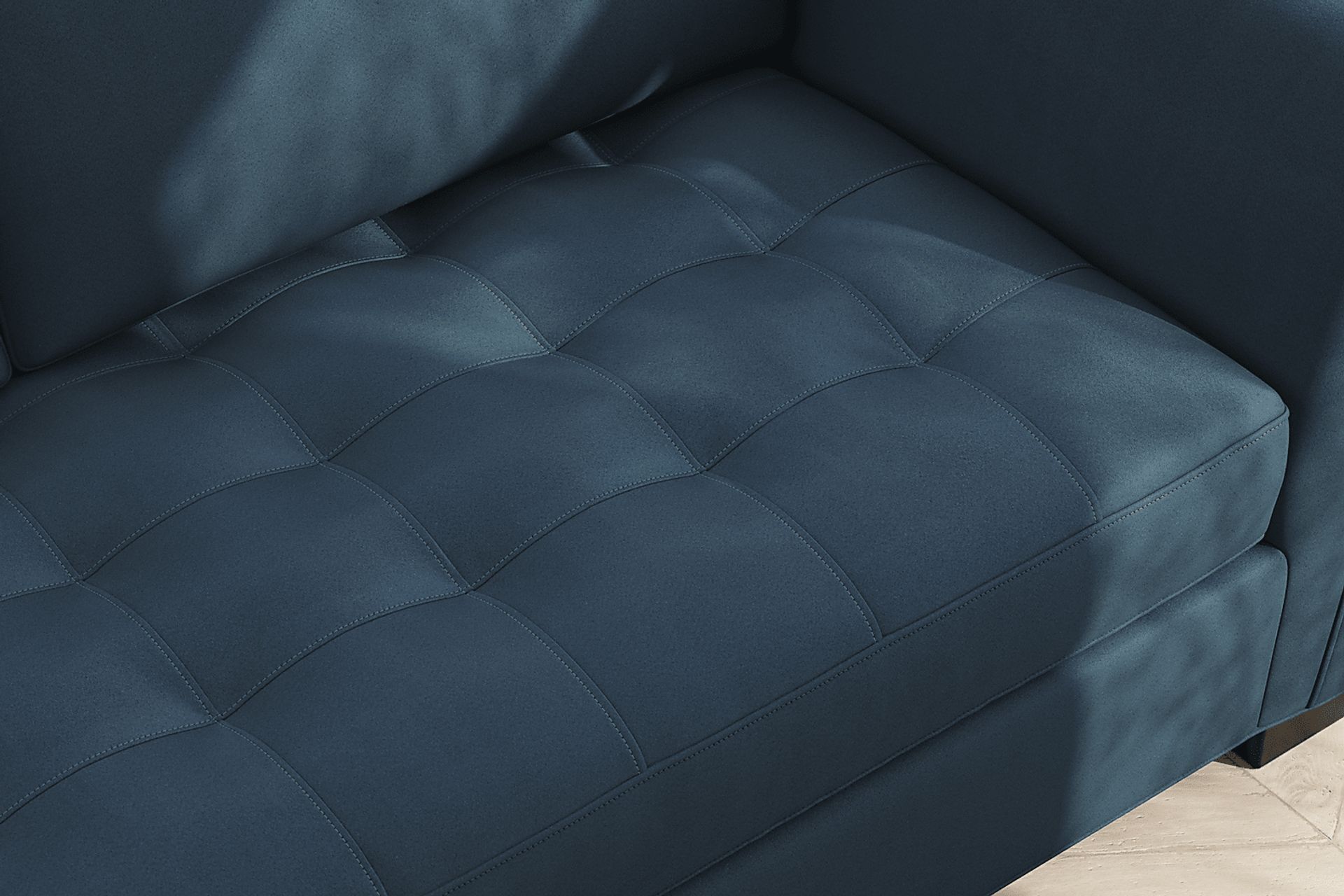 Calvin Heights Sapphire Microfiber 2 Pc Sectional - Image 5
