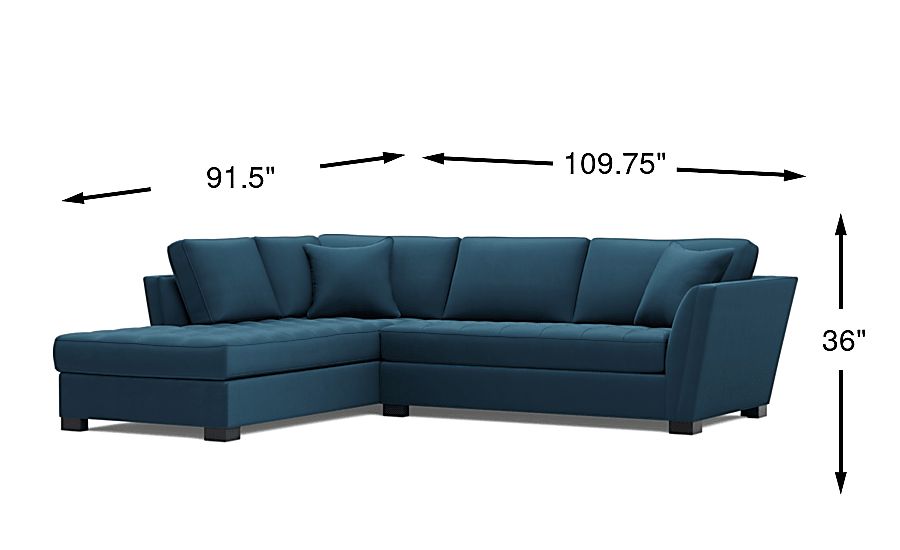 Cindy Crawford Home Calvin Heights Sapphire Microfiber 2 Pc Sectional