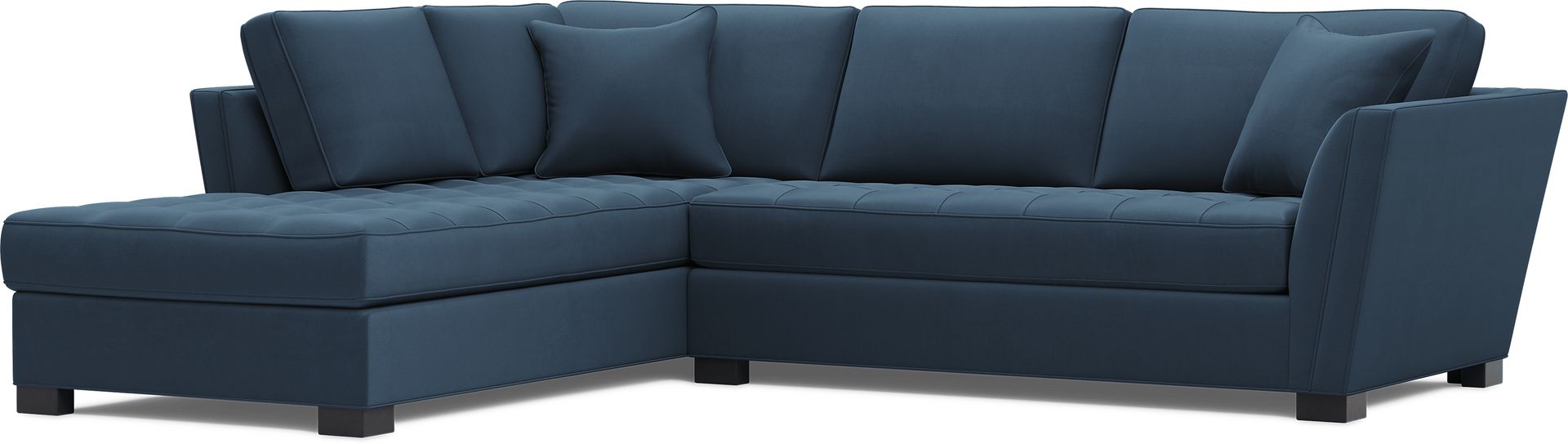Calvin Heights Sapphire Microfiber 2 Pc Sectional - Image 1