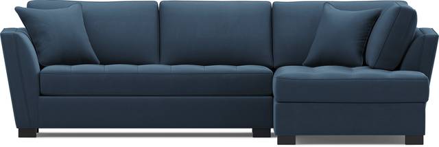 Calvin Heights Sapphire Microfiber 2 Pc Sectional - Thumbnail - Image 3