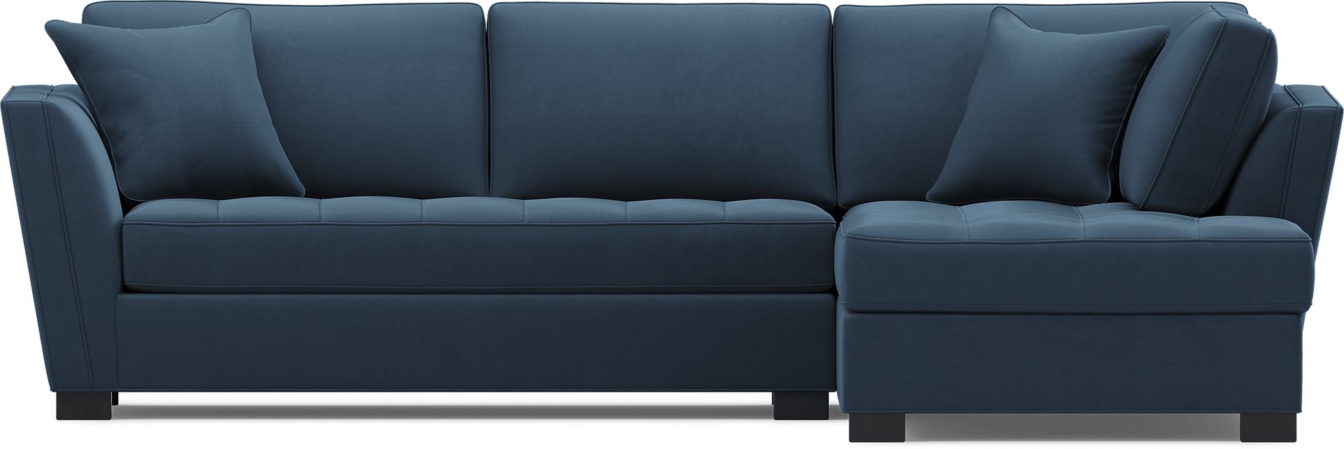 Calvin Heights Sapphire Microfiber 2 Pc Sectional - Image 3