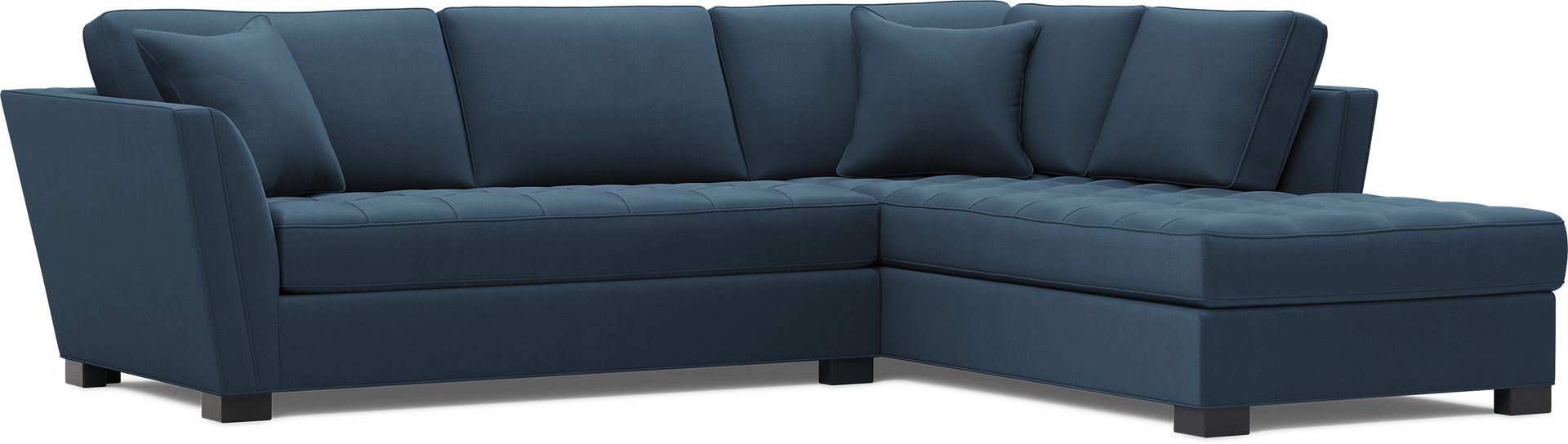 Calvin Heights Sapphire Microfiber 2 Pc Sectional - Image 1