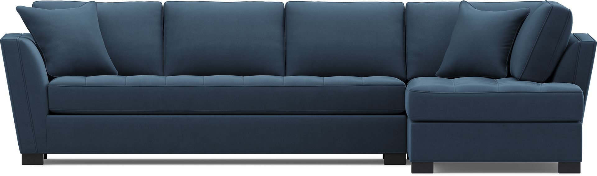 Calvin Heights Sapphire Microfiber 2 Pc XL Sectional - Image 3