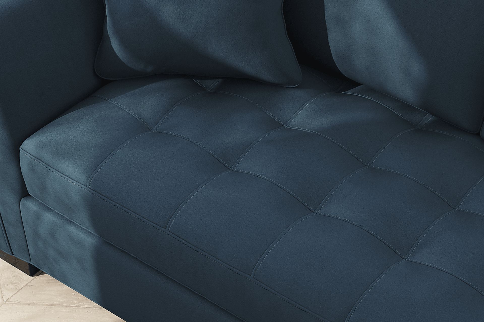 Calvin Heights Sapphire Microfiber 2 Pc XL Sectional - Image 5