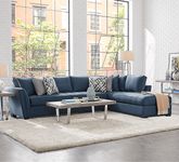 Cindy Crawford Home Calvin Heights Sapphire Microfiber 2 Pc XL Sectional