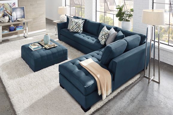 Rooms to deals go microfiber sectional