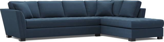Calvin Heights Sapphire Microfiber 2 Pc XL Sectional - Thumbnail - Image 1