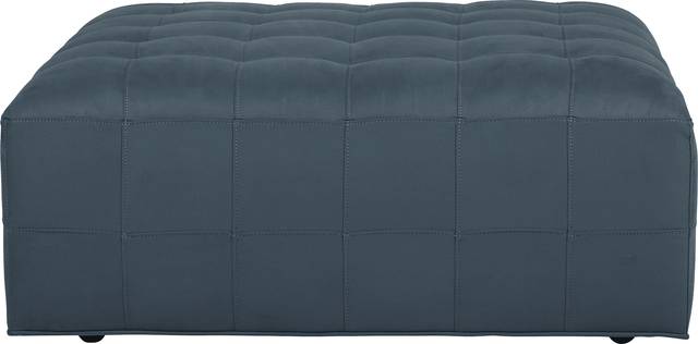 Calvin Heights Sapphire Microfiber Cocktail Ottoman - Thumbnail - Image 2