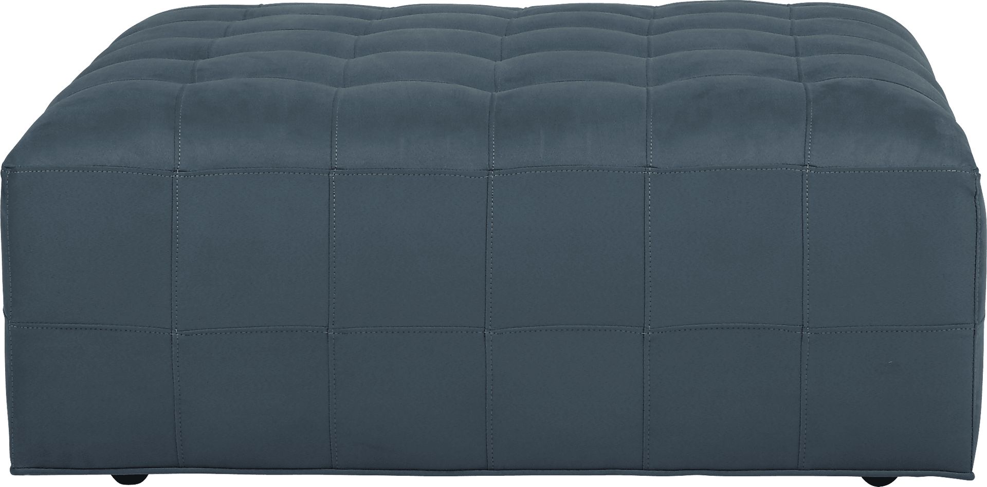 Calvin Heights Sapphire Microfiber Cocktail Ottoman - Image 2
