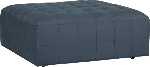 Calvin Heights Sapphire Microfiber Cocktail Ottoman - Thumbnail - Image 1