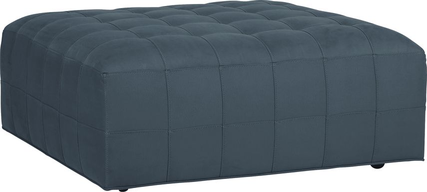 Cindy Crawford Home Calvin Heights Sapphire Microfiber Cocktail Ottoman