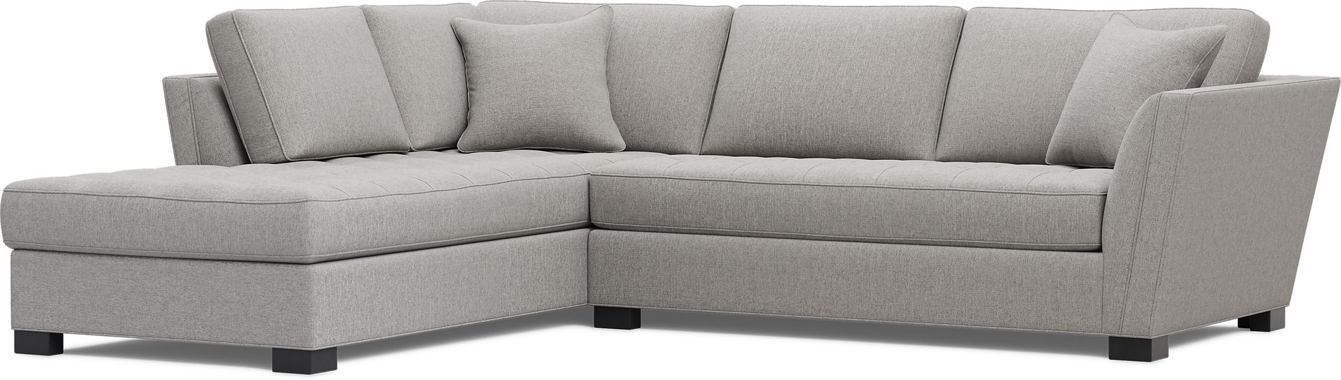 Calvin Heights Smoke Textured 2 Pc Sectional - Image 1