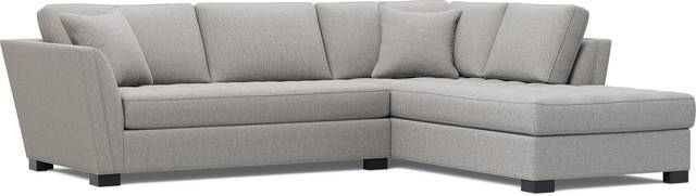 Calvin Heights Smoke Textured 2 Pc Sectional - Thumbnail - Image 1