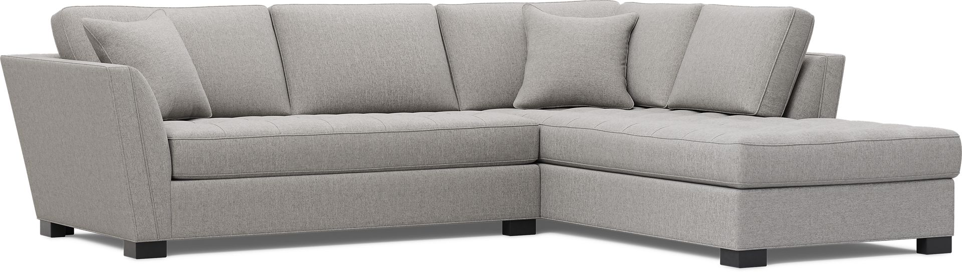 Calvin Heights Smoke Textured 2 Pc Sectional - Image 1