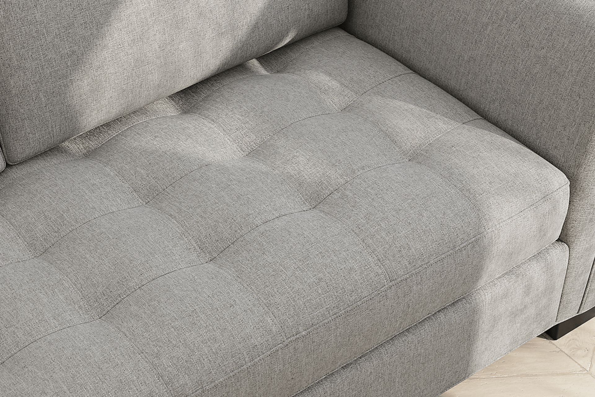 Calvin Heights Smoke Textured 2 Pc XL Sectional - Image 6