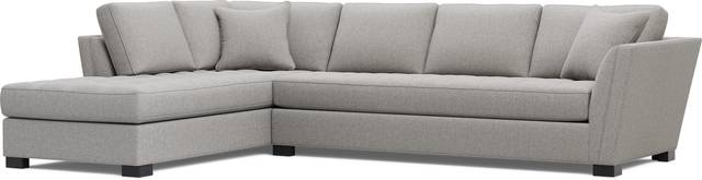 Calvin Heights Smoke Textured 2 Pc XL Sectional - Thumbnail - Image 1