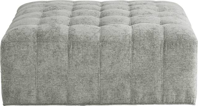 Calvin Heights Smoke Textured Cocktail Ottoman - Thumbnail - Image 1