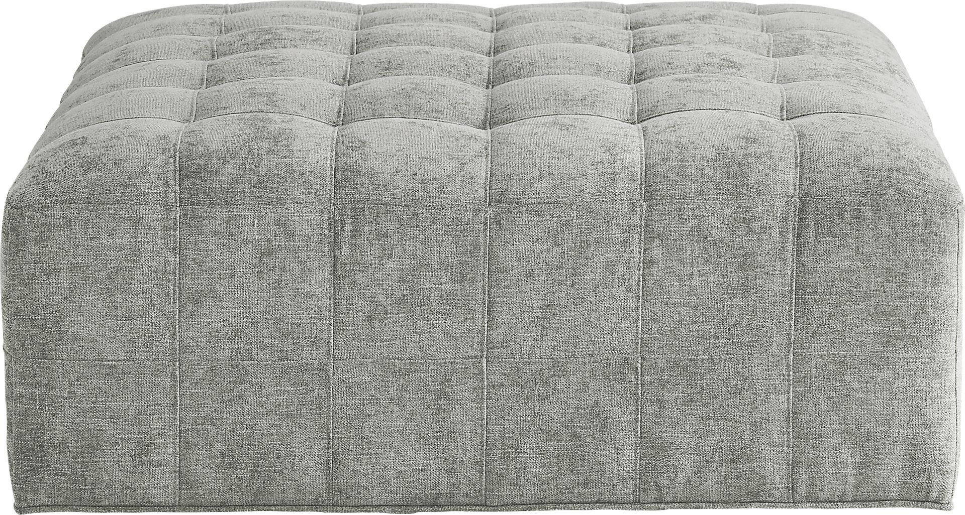 Calvin Heights Smoke Textured Cocktail Ottoman - Image 1