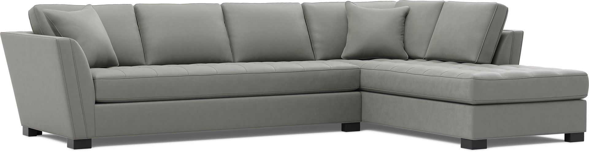 Cindy Crawford Home Calvin Heights Steel 6 Pc XL Sectional Living Room Plus 70 in. TV - Image 2