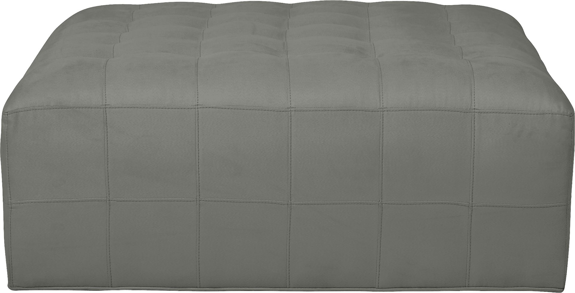 Calvin Heights Steel Microfiber Cocktail Ottoman - Image 2