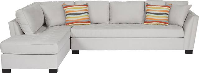 Cindy Crawford Home Calvin Heights XL Platinum 2 Pc Sectional - Thumbnail - Image 1