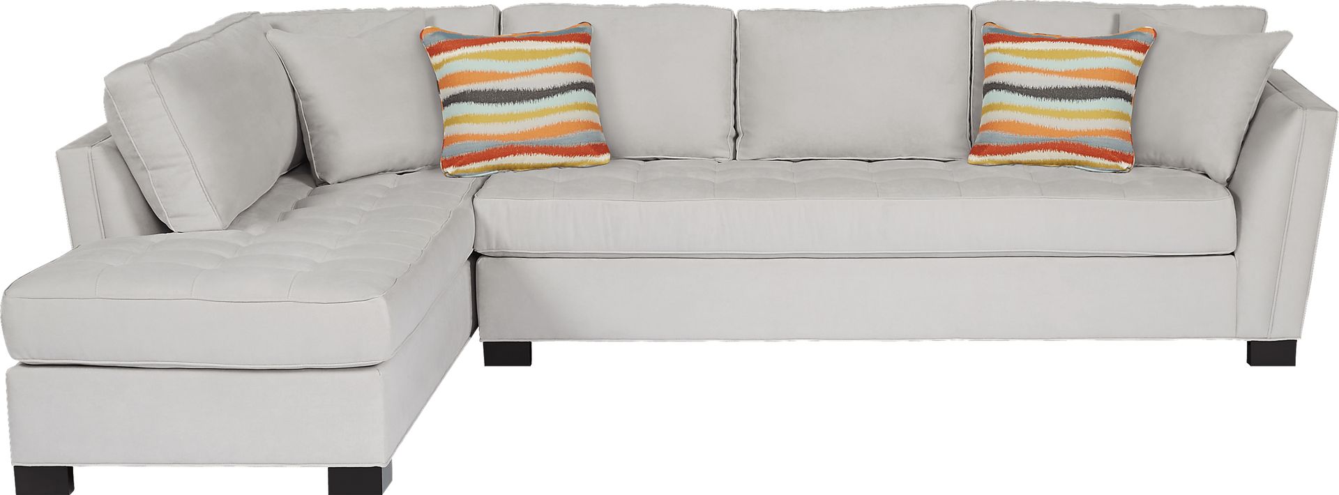 Cindy Crawford Home Calvin Heights XL Platinum 2 Pc Sectional - Image 1