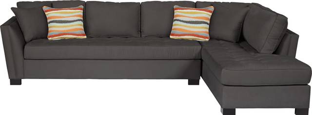 Cindy Crawford Home Calvin Heights XL Slate 2 Pc Sectional - Thumbnail - Image 1