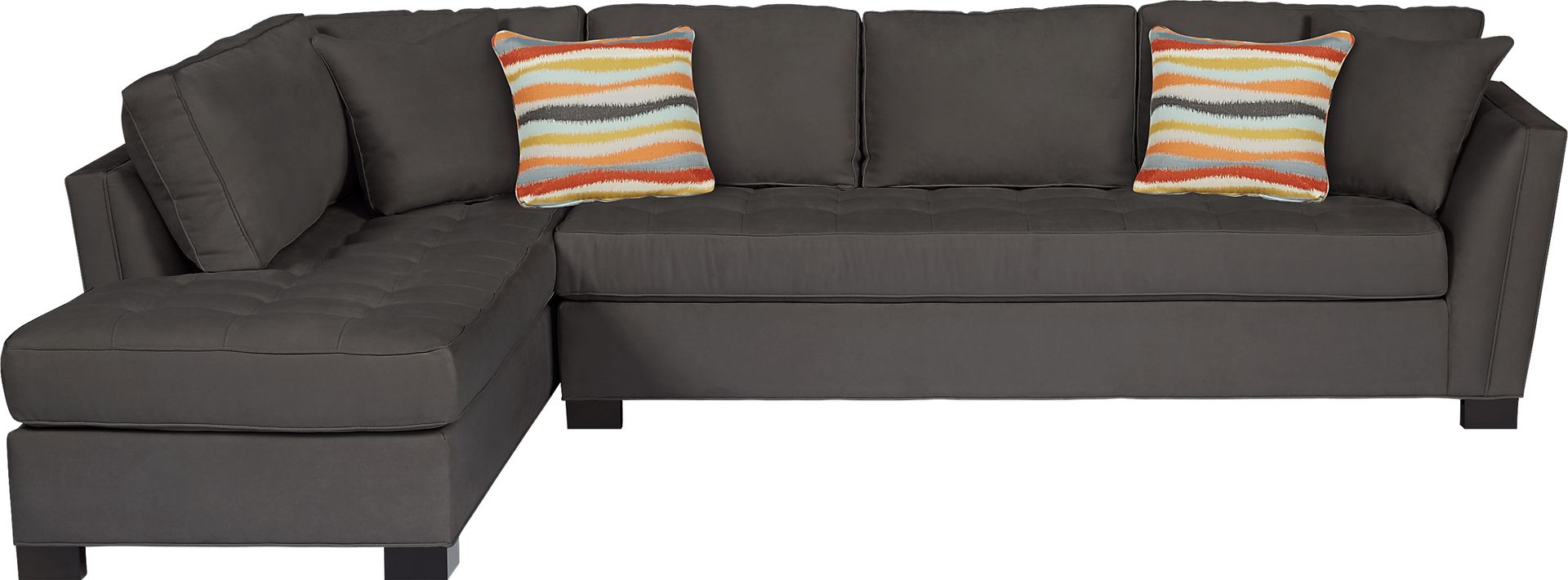 Cindy Crawford Home Calvin Heights XL Slate 2 Pc Sectional - Image 1