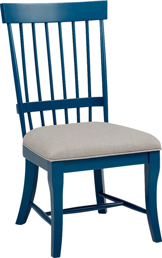 Cindy Crawford Home Cape Cottage White 5 Pc Dining Set with Blue Chairs - Thumbnail - Image 5