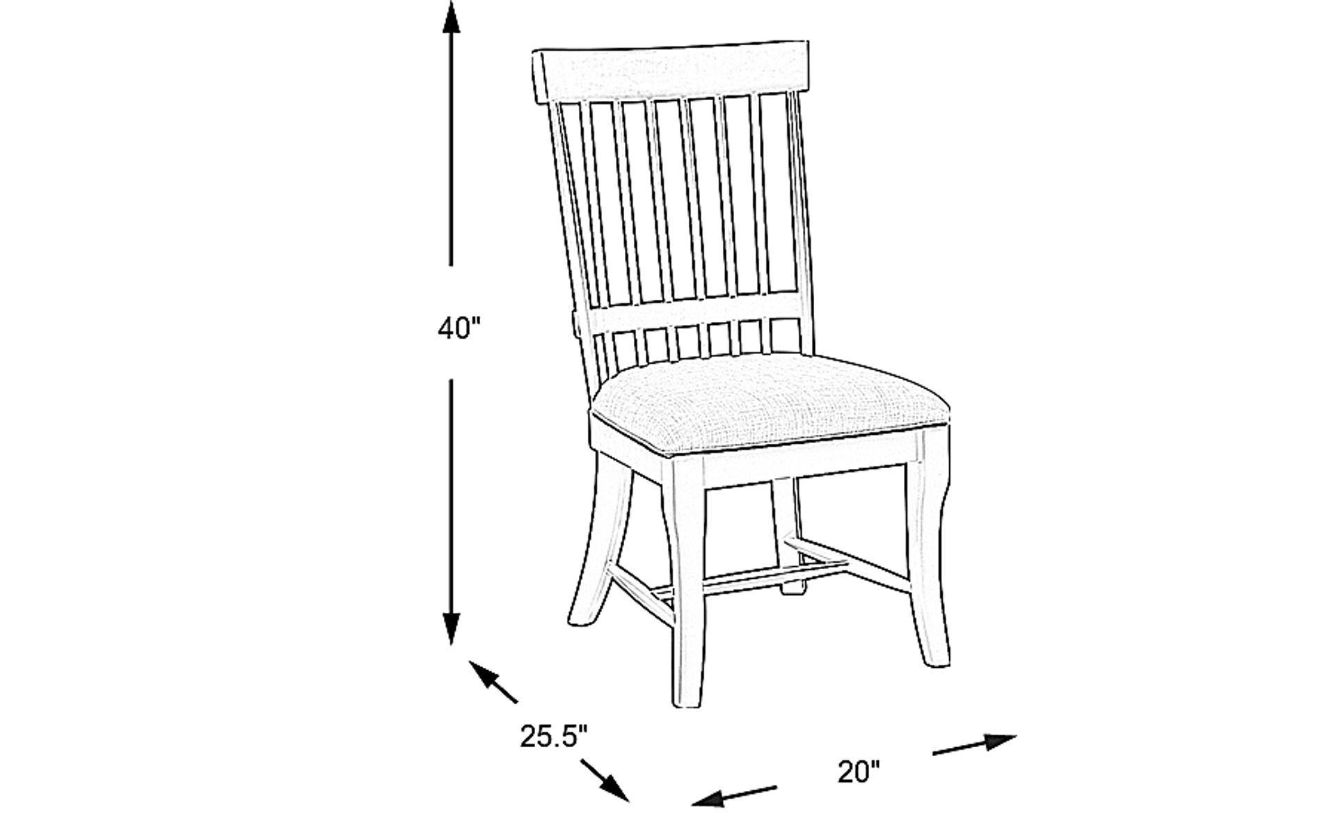 Dimension Image. Please refer to the Dimension Tab on this page for dimension details.