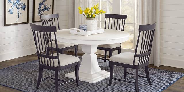 Cindy Crawford Home Cape Cottage White Round Dining Table - Thumbnail - Image 3