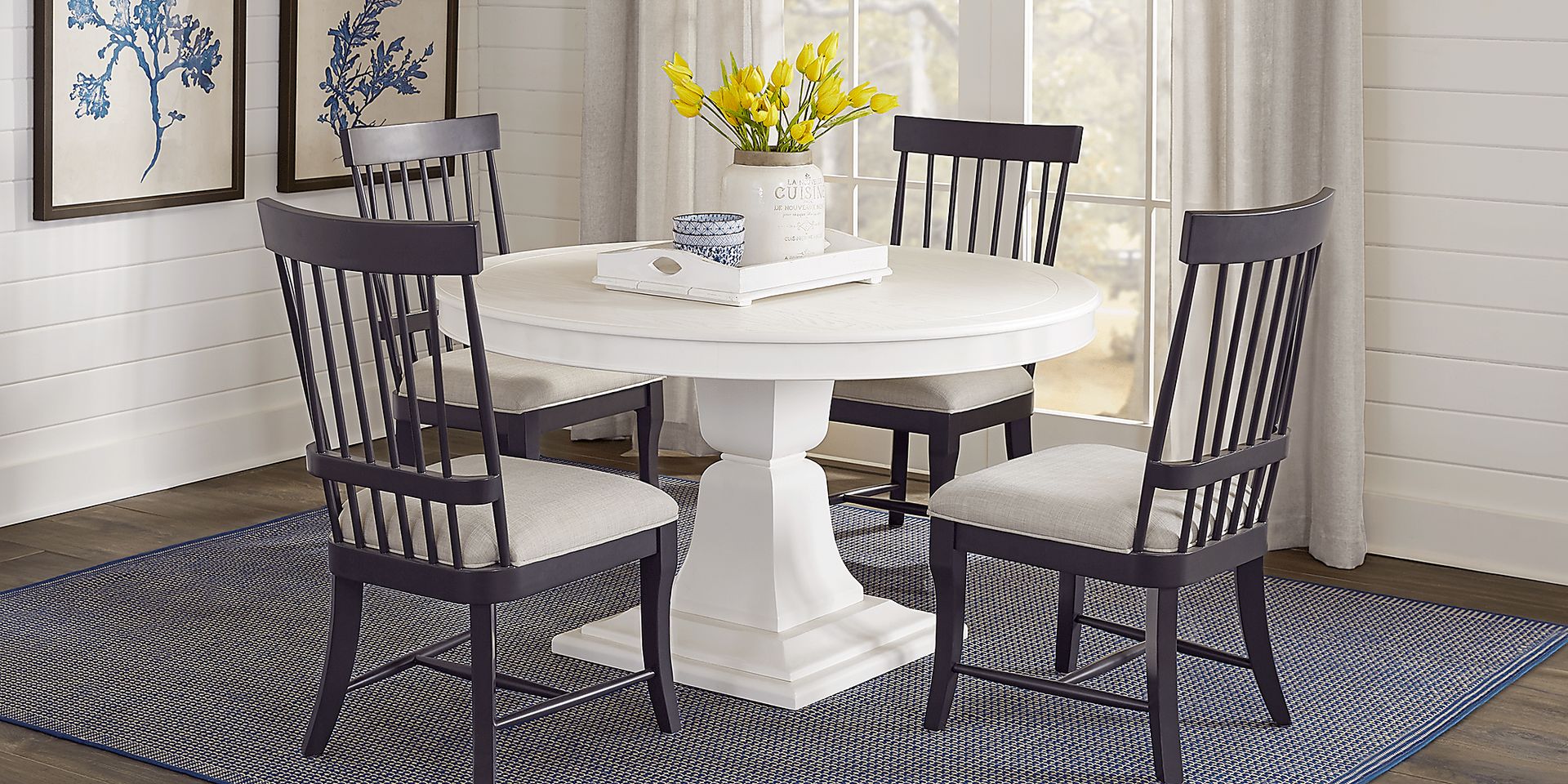 Cindy Crawford Home Cape Cottage White Round Dining Table - Image 3