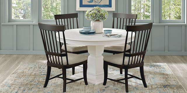 Cindy Crawford Home Cape Cottage White Round Dining Table - Thumbnail - Image 2