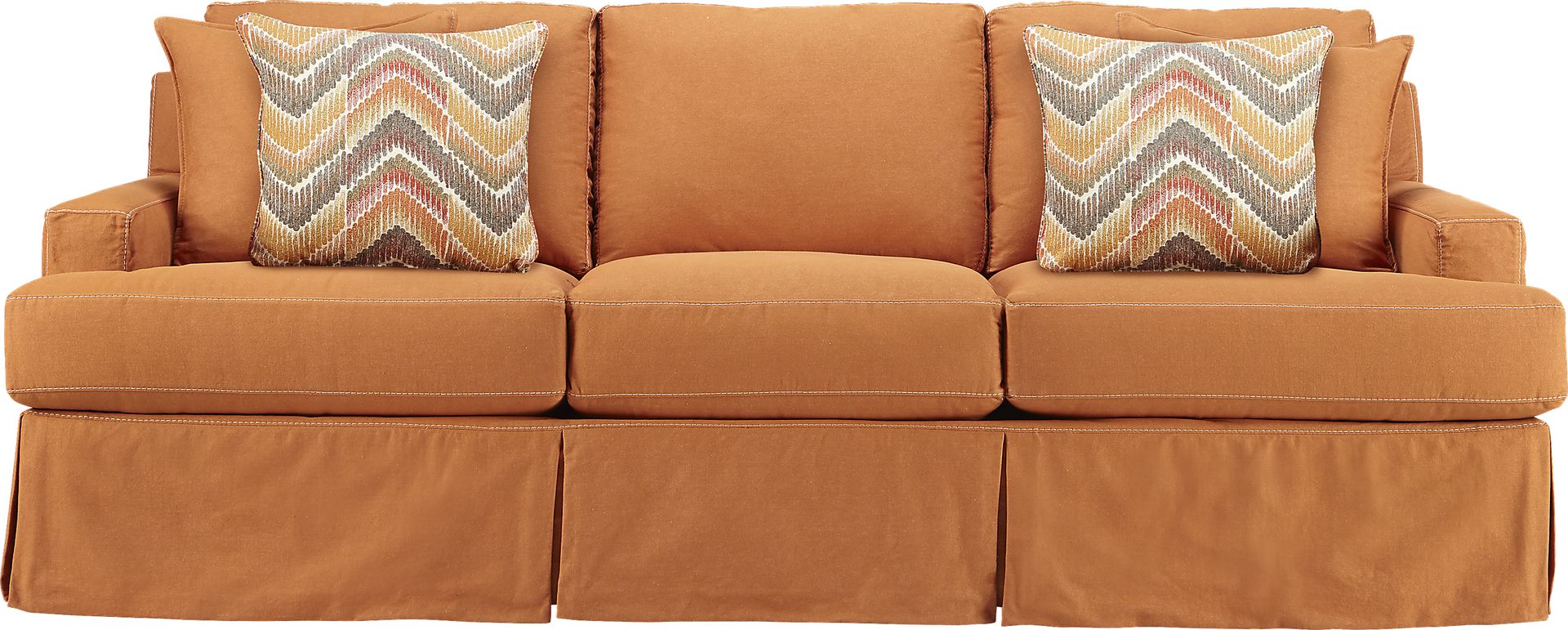 Cindy Crawford Home Cape May Terracotta Sofa - Image 1