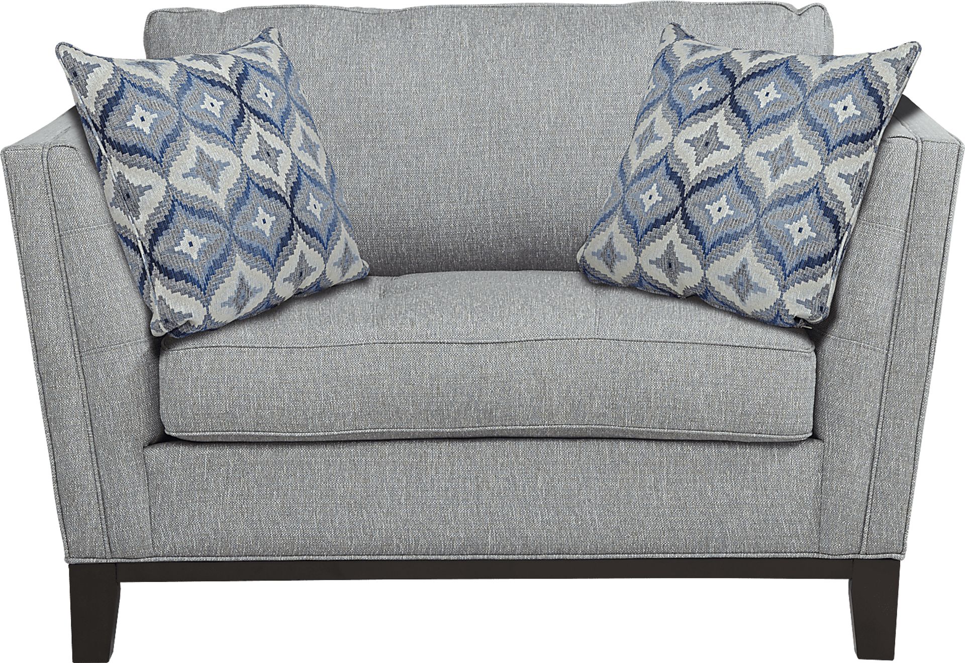 Cindy Crawford Home Central Boulevard Bluestone Textured Chair - Image 2