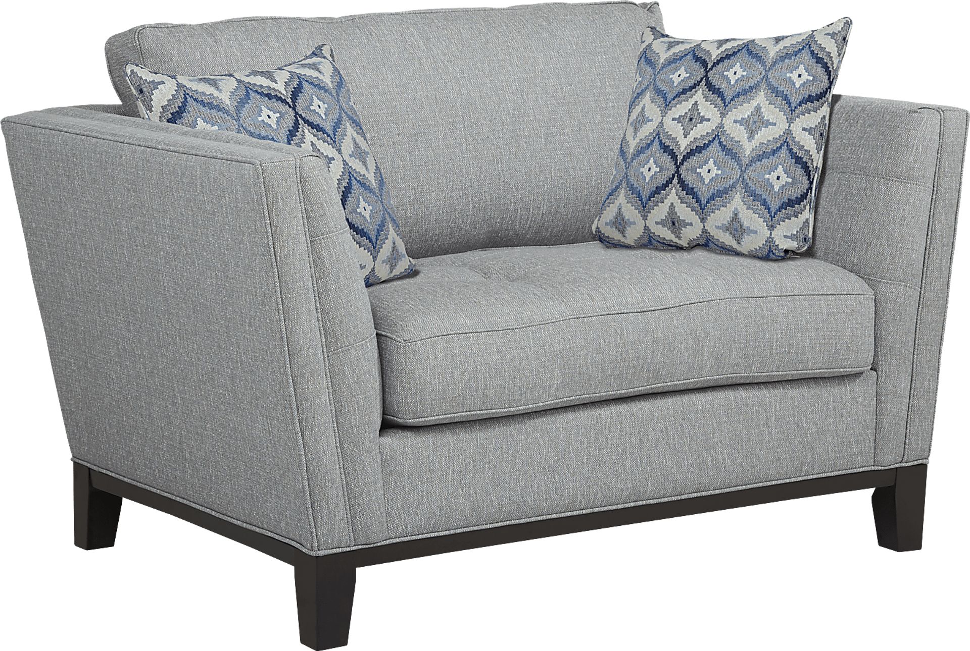 Cindy Crawford Home Central Boulevard Bluestone Textured Chair - Image 1