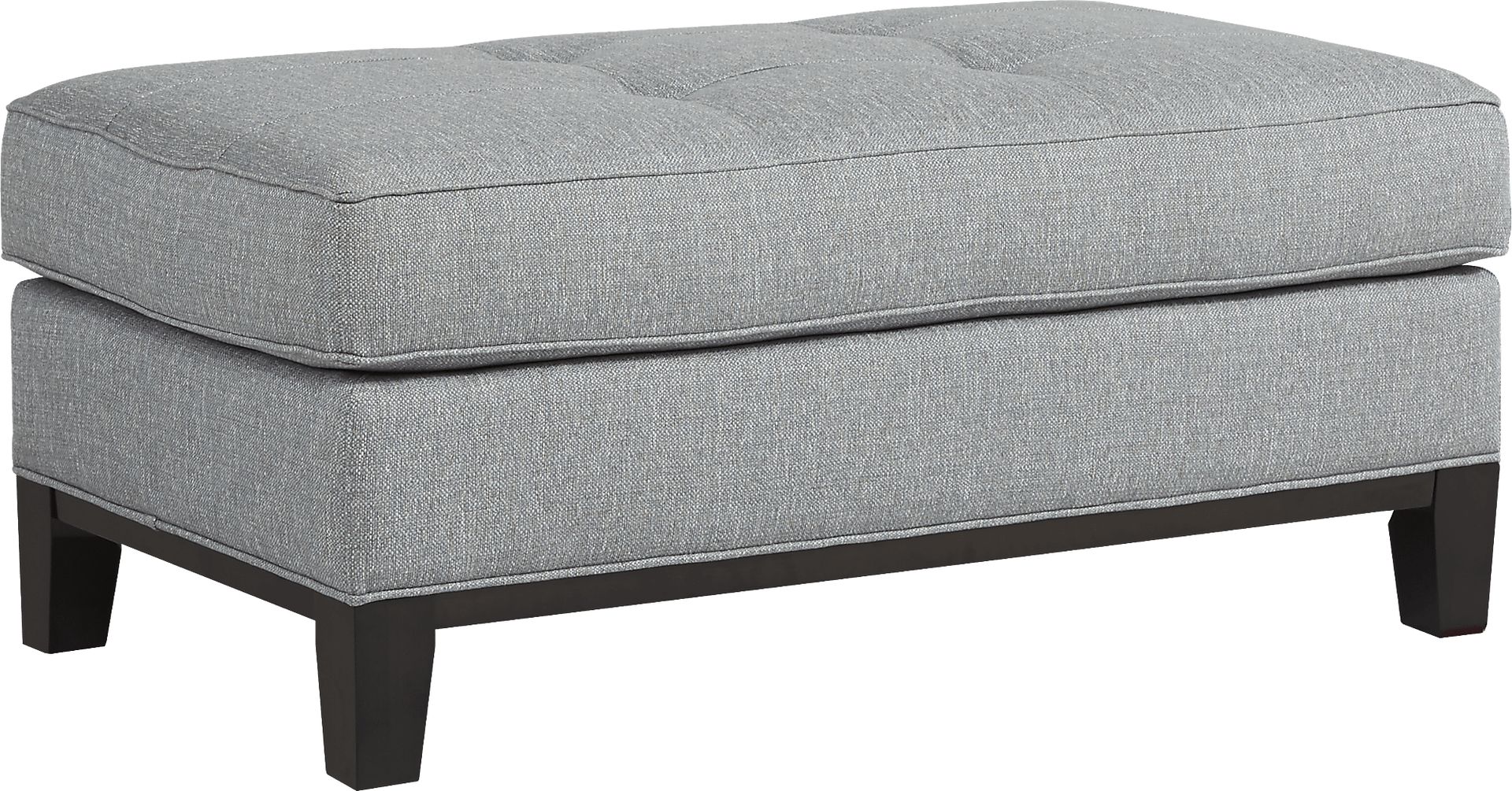 Cindy Crawford Home Central Boulevard Bluestone Textured Ottoman - Image 1