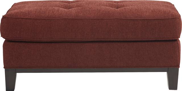 Cindy Crawford Home Central Boulevard Burgundy Textured Ottoman - Thumbnail - Image 2