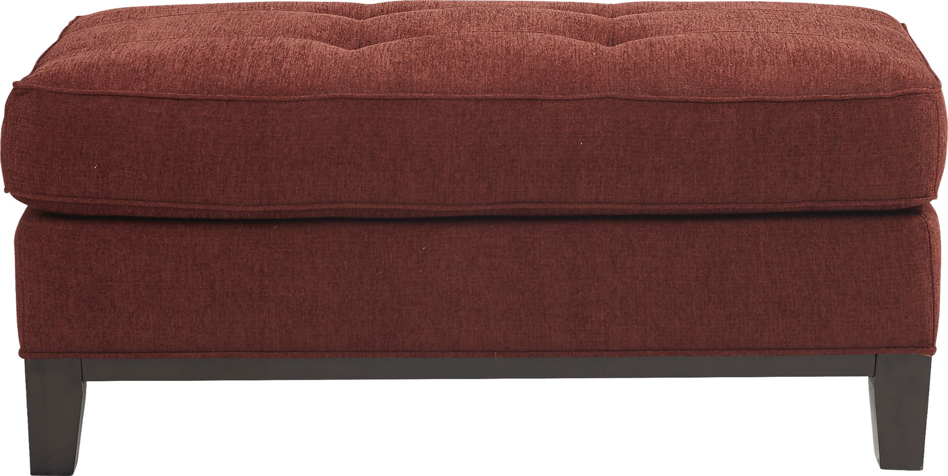 Cindy Crawford Home Central Boulevard Burgundy Textured Ottoman - Image 2