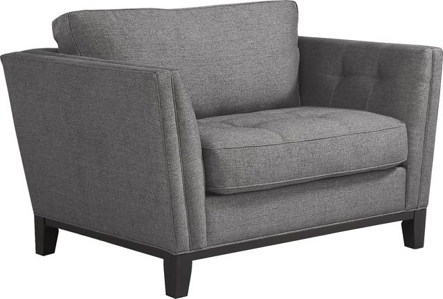 Cindy Crawford Home Central Boulevard Charcoal Textured Chair - Thumbnail - Image 2