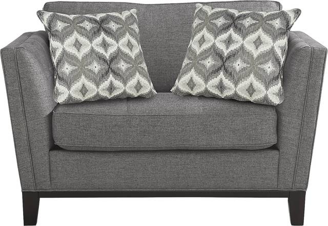 Cindy Crawford Home Central Boulevard Charcoal Textured Chair - Thumbnail - Image 1