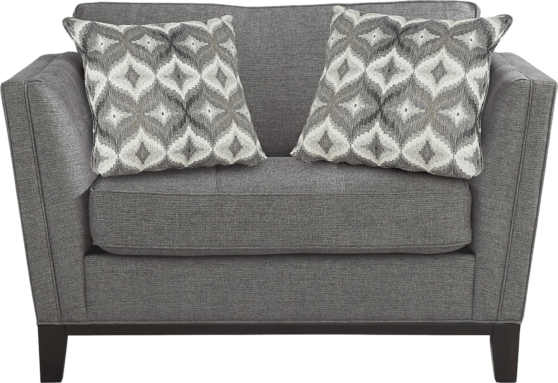 Cindy Crawford Home Central Boulevard Charcoal Textured Chair - Image 1