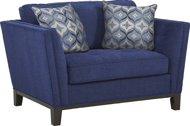 Cindy Crawford Home Central Boulevard Cobalt Textured 8 Pc Living Room - Thumbnail - Image 6