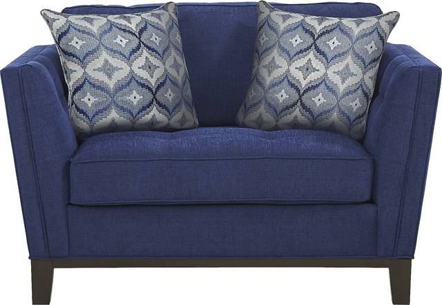 Cindy Crawford Home Central Boulevard Cobalt Textured 8 Pc Living Room - Thumbnail - Image 5