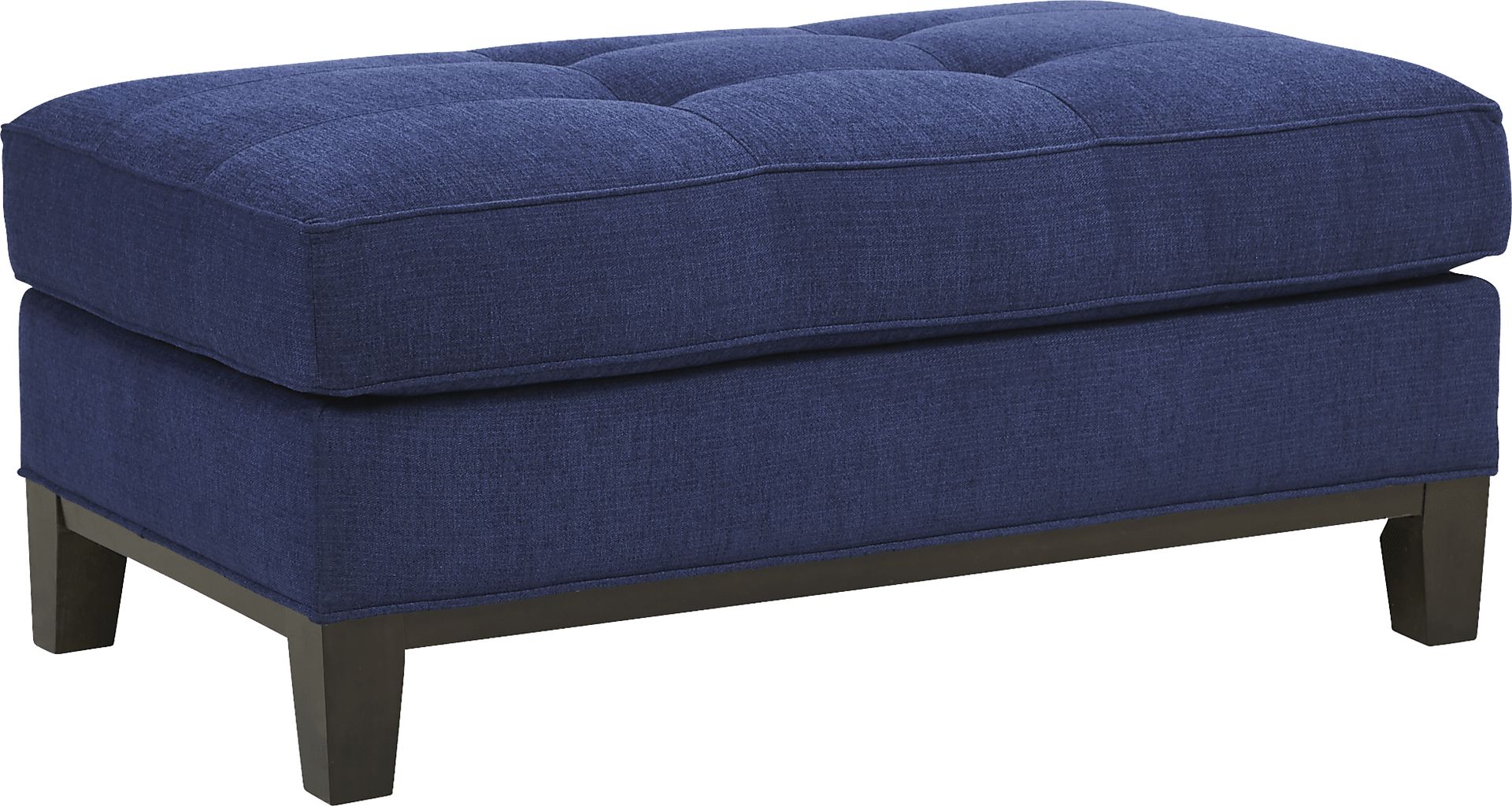 Cindy Crawford Home Central Boulevard Cobalt Textured Ottoman - Image 1